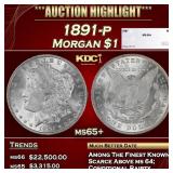 1891-p Morgan Dollar $1 ms65+ SEGS