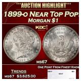 1899-o Morgan Dollar Near Top Pop! $1 ms67 SEGS