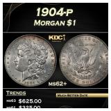 1904-p Morgan Dollar $1 Grades ms62+