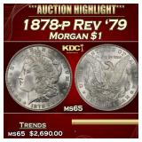 1878-p Rev '79 Morgan Dollar $1 ms65 SEGS