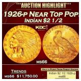 1926-p Gold Indian Quarter Eagle Near Top Pop! $2