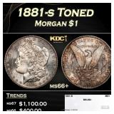 1881-s Morgan Dollar Toned $1 ms66+ SEGS