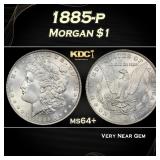 1885-p Morgan Dollar $1 Grades ms64+