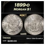 1899-o Morgan Dollar $1 Grades ms65