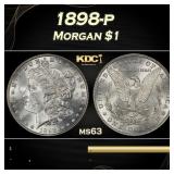 1898-p Morgan Dollar $1 Grades ms63
