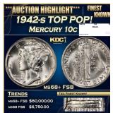 1942-s Mercury Dime TOP POP! 10c ms68+ FSB SEGS