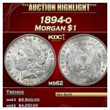 1894-o Morgan Dollar $1 ms62 USCG