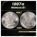 1897-s Morgan Dollar $1 Grades ms63