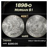 1898-o Morgan Dollar $1 Grades ms65