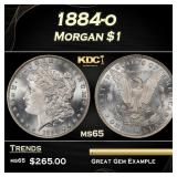 1884-o Morgan Dollar $1 Grades ms65