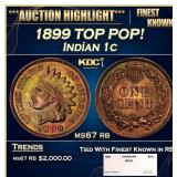1899 Indian Cent TOP POP! 1c ms67 rb SEGS