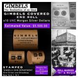 Rare GIMBLES Unc Morgan Dollar $1 Roll 10 Coin B+