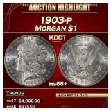 1903-p Morgan Dollar $1 ms66+ SEGS