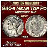 1940-s Mercury Dime Near Top Pop! 10c ms68 SEGS
