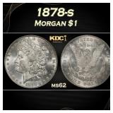 1878-s Morgan Dollar $1 Grades ms62