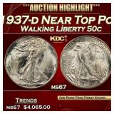 1937-d Walking Liberty Half Dollar Near Top Pop 50