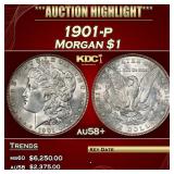 1901-p Morgan Dollar $1 au58+ SEGS