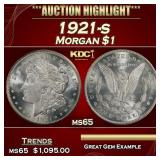 1921-s Morgan Dollar $1 Grades ms65