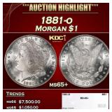 1881-o Morgan Dollar $1 ms65+ SEGS