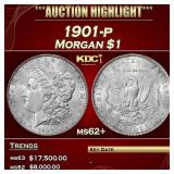 1901-p Morgan Dollar $1 ms62+ USCG