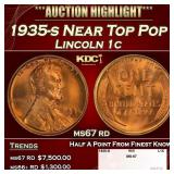 1935-s Lincoln Cent Near Top Pop 1c ms67 rd SEGS