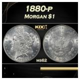 1880-p Morgan Dollar $1 Grades ms62
