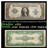 1923 $1 large size Silver Certificate Grades vf++
