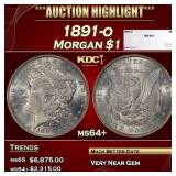 1891-o Morgan Dollar $1 ms64+ SEGS