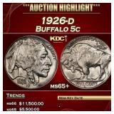 1926-d Buffalo Nickel 5c ms65+ SEGS