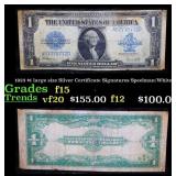1923 $1 large size Silver Certificate Grades f+ Si