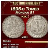 1895-o Morgan Dollar Toned $1 ms61 USCG