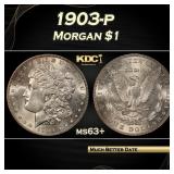 1903-p Morgan Dollar $1 Grades ms63+