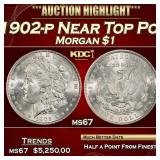 1902-p Morgan Dollar Near Top Pop $1 ms67 SEGS