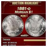 1881-o Morgan Dollar $1 ms65+ SEGS