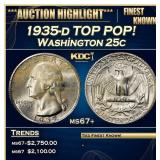 1935-d Washington Quarter TOP POP! 25c ms67+ SEGS