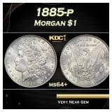 1885-p Morgan Dollar $1 Grades ms64+