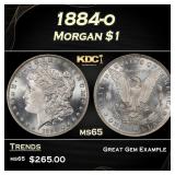 1884-o Morgan Dollar $1 Grades ms65