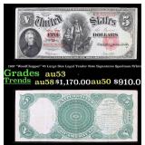 1907 $5 Large Size Legal Tender Note 'WoodChopper'