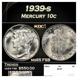 1939-s Mercury Dime 10c ms65 FSB SEGS