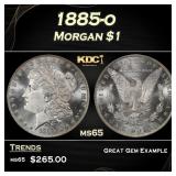 1885-o Morgan Dollar $1 Grades ms65