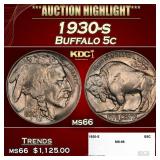 1930-s Buffalo Nickel 5c ms66 SEGS