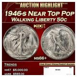 1946-s Walking Liberty Half Dollar Near Top Pop 50
