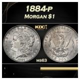 1884-p Morgan Dollar $1 Grades ms63