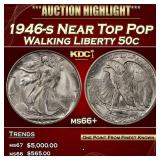 1946-s Walking Liberty Half Dollar Near Top Pop 50