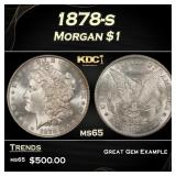 1878-s Morgan Dollar $1 Grades ms65