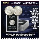 1880-1885 'CC' GSA Morgan Silver Dollar Set, 6 GSA