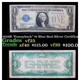 1928B $1 Blue Seal Silver Certificate 'Funnyback'