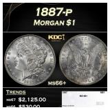 1887-p Morgan Dollar $1 ms66+ SEGS