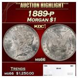 1889-p Morgan Dollar $1 ms66 SEGS
