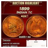 1899 Indian Cent . 1c ms65+ rd SEGS